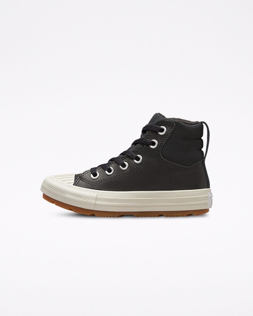 Tenisky Vysoke Converse Kozene Chuck Taylor All Star Berkshire Boot Color Dievcenske Čierne | SK D5RKE9